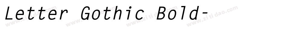 Letter Gothic Bold字体转换